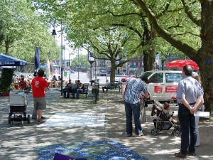 Infostand am Hansemannplatz